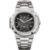Patek Philippe Nautilus 40.5mm 5990/1A-001 with black dial and stainless steel bracelet.
