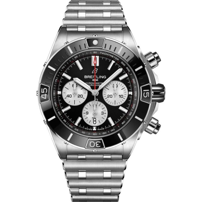 Breitling Super Chronomat B01 44 AB0136251B1A1 Stainless Steel Black Dial