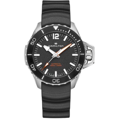 Hamilton Khaki Navy Frogman Auto H77825330 Stainless Steel Black Dial