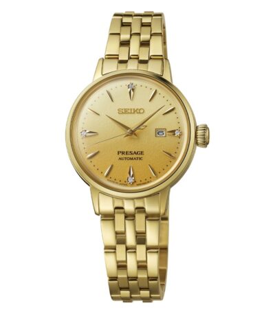 Seiko Presage Cocktail Time Eggnog SRE018J1 Stainless Steel Gold Dial
