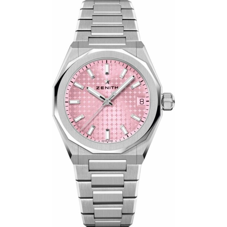 03-9400-670-18-i001 - buysellsourcewatches Zenith Defy Skyline 36 03.9400.670/18.I001 in steel with pink dial