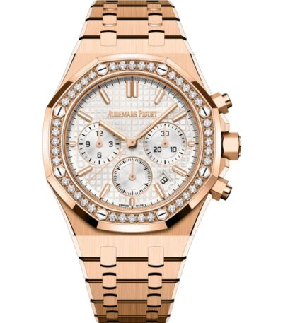 Audemars Piguet Royal Oak Chronograph 26715OR.ZZ.1356OR.01 in rose gold with silver dial