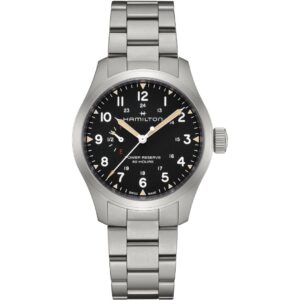 Hamilton Khaki Field Mechanical Power Reserve 40mm H69509130 in stainless steel with black dial