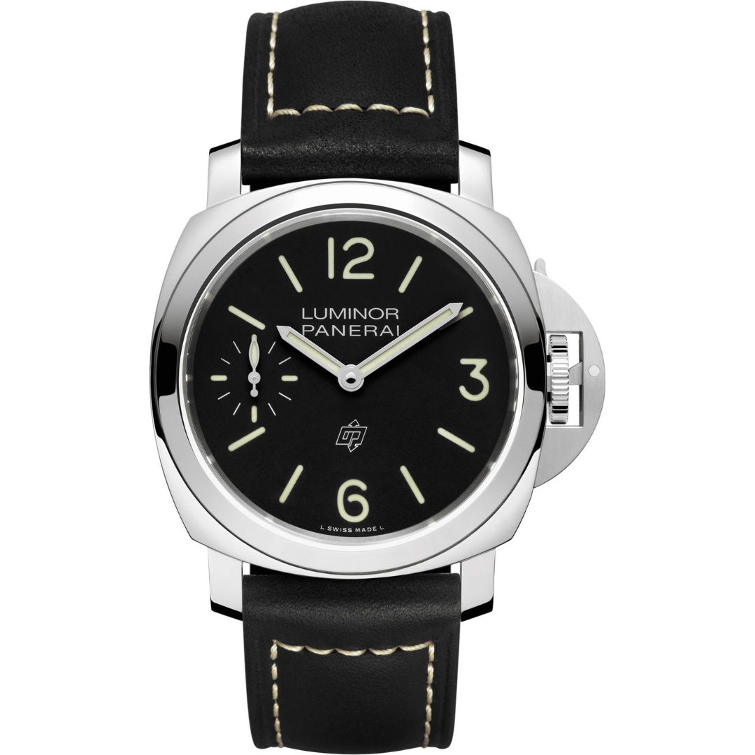 pam01084-main - buysellsourcewatches Panerai Luminor Logo PAM01084 in steel with black dial
