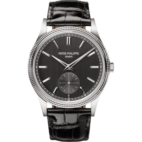 patek-philippe-calatrava-6119g-001-grey-front - buysellsourcewatches Patek Philippe Calatrava 6119G-001 in white gold with grey dial