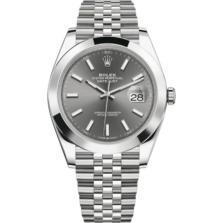 rolex-datejust-41-126300-0008 - buysellsourcewatches Rolex Datejust 41 126300 in steel jubilee bracelet with slate dial
