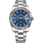 Rolex Datejust 41 126334 in steel oyster bracelet with blue dial