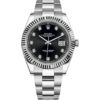 Rolex Datejust 41 126334 in steel oyster bracelet with black diamond dial