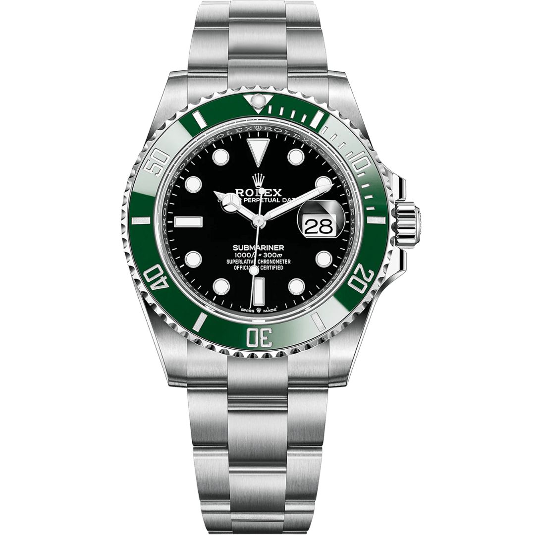 rolex-submariner-126610lv-0002_1 - buysellsourcewatches Rolex Submariner Date 41mm 126610LV Starbucks MK2 Front View
