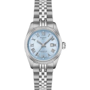 Tissot Ballade Powermatic 48 COSC 30mm T1562081135300 in stainless steel with ice blue dial