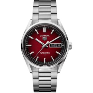 Tag Heuer Carrera Day-Date WDA2113.BA0043 in steel with red dial