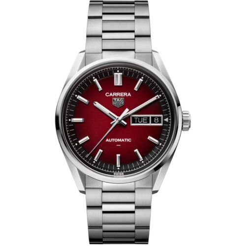 Tag Heuer Carrera Day-Date WDA2113.BA0043 in steel with red dial