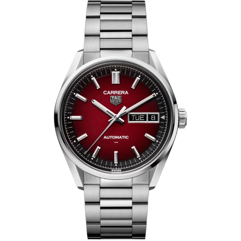 Tag Heuer Carrera Day-Date WDA2113.BA0043 in steel with red dial