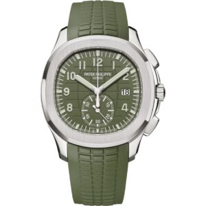Patek Philippe Aquanaut Chronograph 5968G-010 White Gold Green Dial