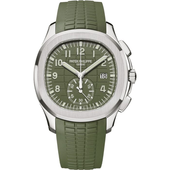 Patek Philippe Aquanaut Chronograph 5968G-010 White Gold Green Dial