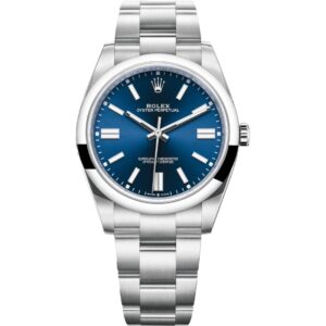 Rolex Oyster Perpetual 41 124300 in stainless steel with blue dial