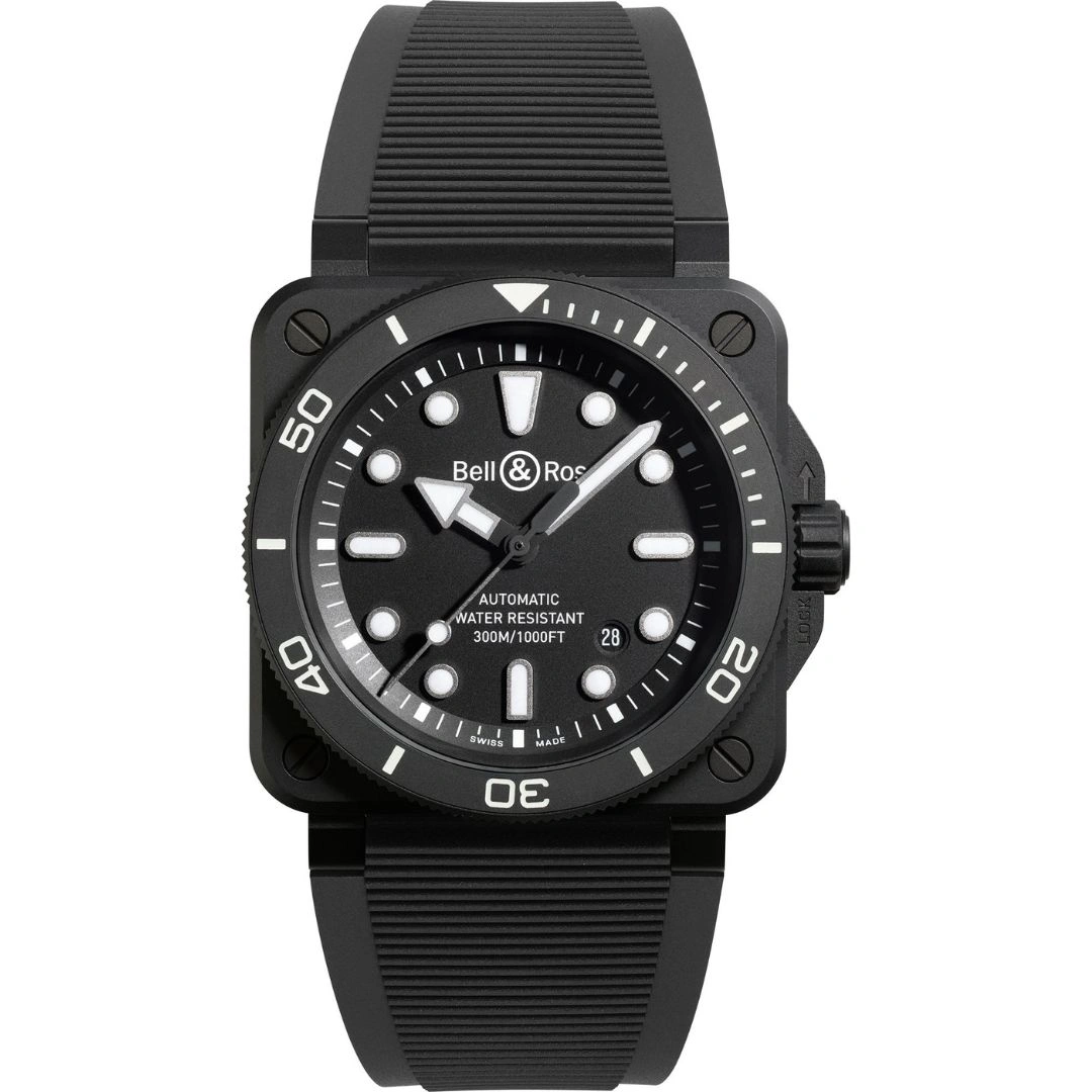 br03a-d-bl-ce-srb_1 Bell & Ross BR 03 Diver Black Matte Ceramic BR03A-D-BL-CE/SRB