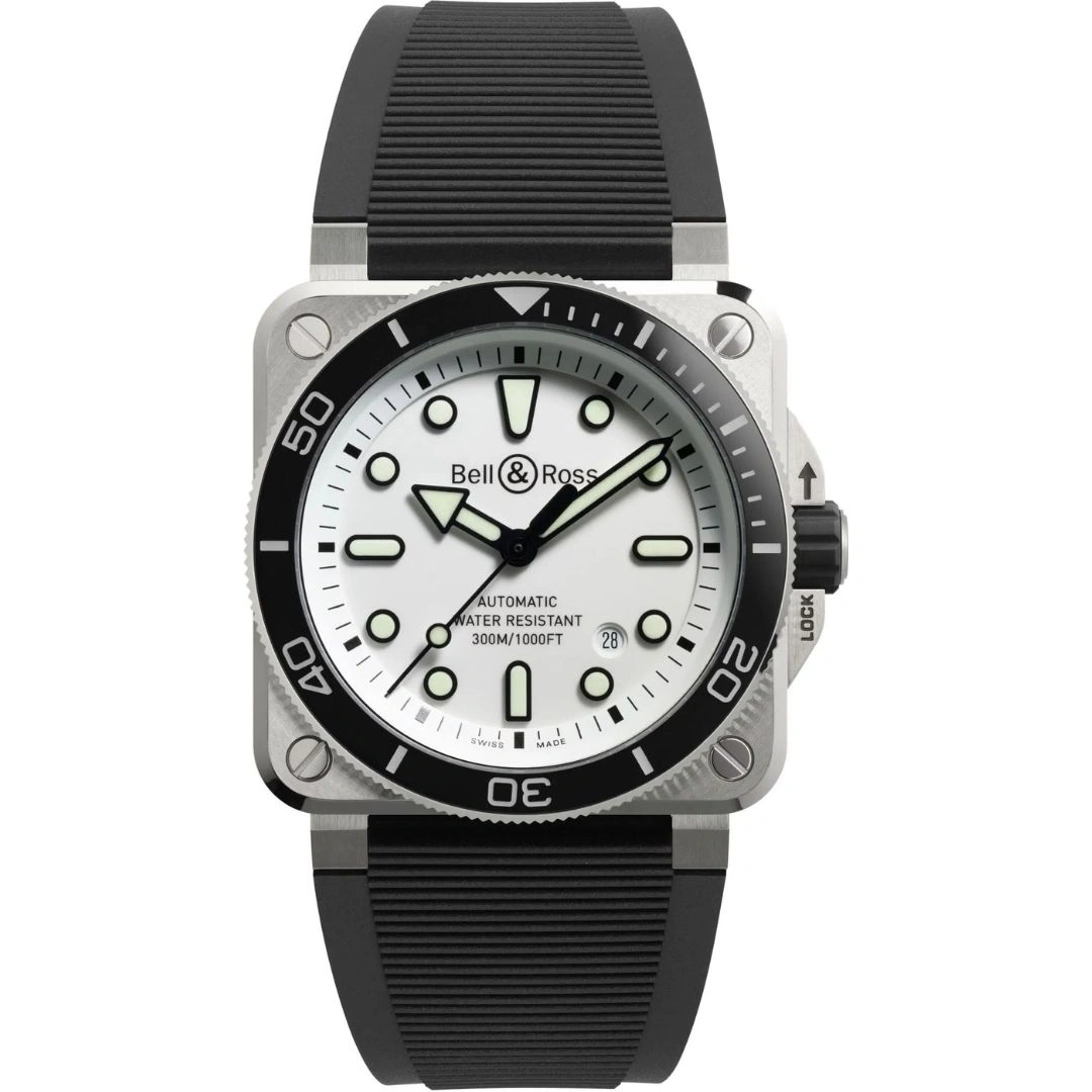 br03a-d-wh-st-srb_1 Bell & Ross BR 03 Diver White Steel BR03A-D-WH-ST/SRB