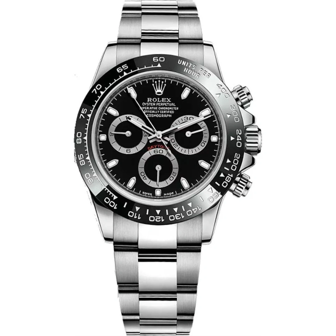 116500ln-0002_1 Rolex Daytona 116500LN Stainless Steel Black Dial
