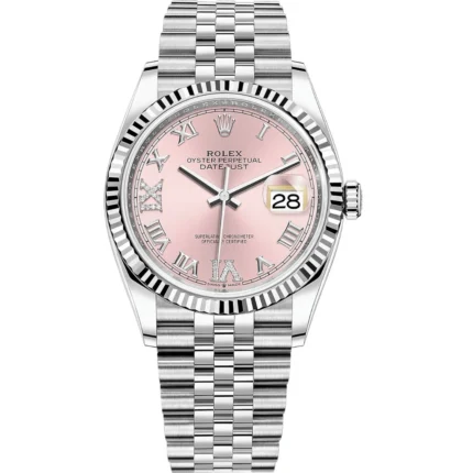 Rolex Datejust 36 126234 Stainless Steel Pink Dial Jubilee