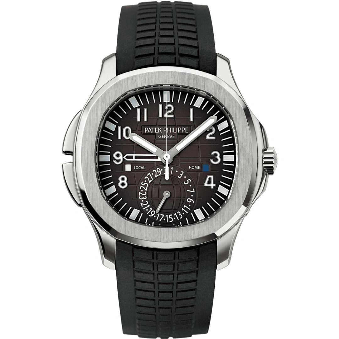5164a-001_1 Patek Philippe Aquanaut Travel Time 5164A-001 Stainless Steel Black Dial - Image 1
