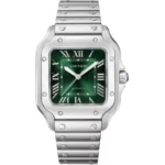 Cartier Santos Medium WSSA0061 Stainless Steel Green Dial