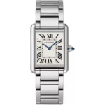 Cartier Tank Must Large WSTA0106 Stainless Steel Silver Dial