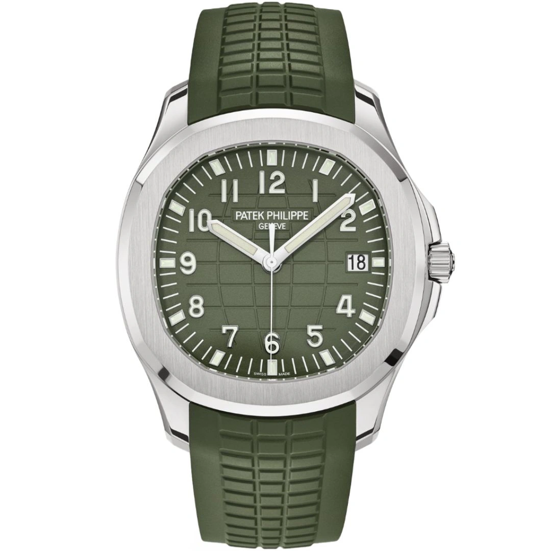 patek-philippe-aquanaut-5168g-010-front Patek Philippe Aquanaut 5168G-010