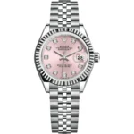 Rolex Datejust 28mm 279174 Steel Pink Diamond Dial Jubilee