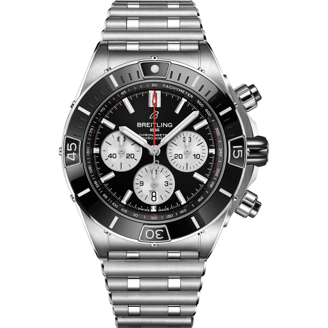 ab0136251b1a1_1 Breitling Super Chronomat B01 44mm AB0136251B1A1 Black Dial - Image 1