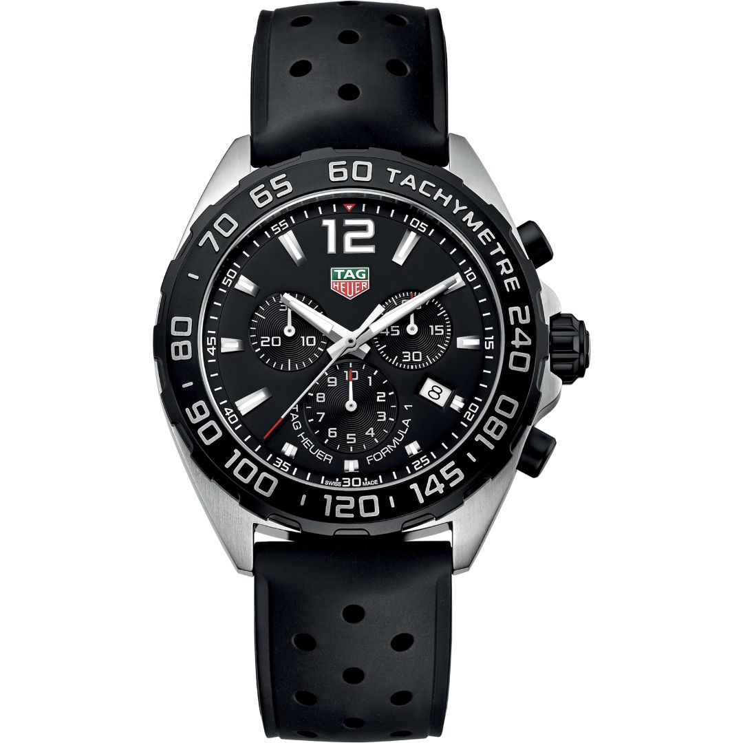 caz1010-ft8024_1 TAG Heuer Formula 1 Chronograph CAZ1010.FT8024 Black Dial - Image 1