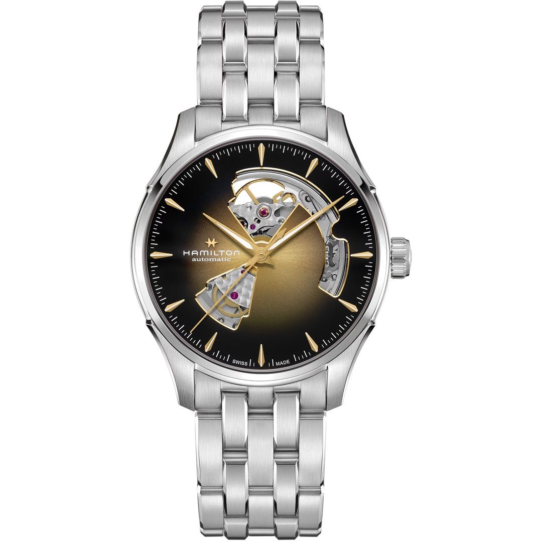 h32675101_1 Hamilton Jazzmaster Open Heart 40mm H32675101 Stainless Steel Champagne Dial - Image 1