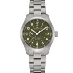 Hamilton Khaki Field Mechanical Power Reserve 40mm H69509160 Stainless Steel Green Dial