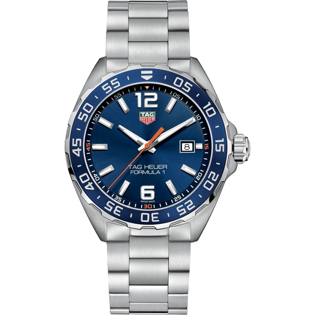 waz1010-ba0842_1 TAG Heuer Formula 1 Date 43mm WAZ1010.BA0842 Blue Dial - Image 1