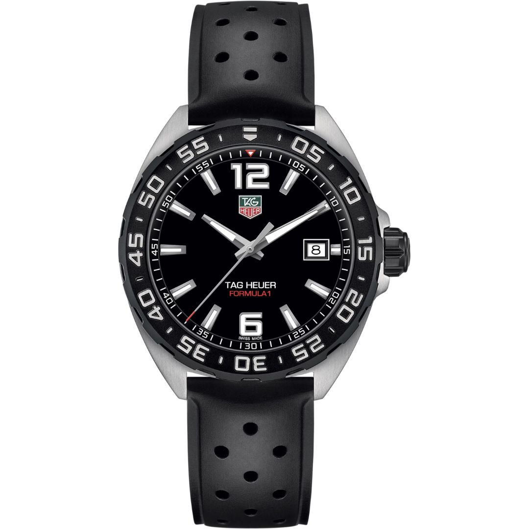 waz1110-ft8023_1 TAG Heuer Formula 1 Date 41mm WAZ1110.FT8023 Black Dial - Image 1