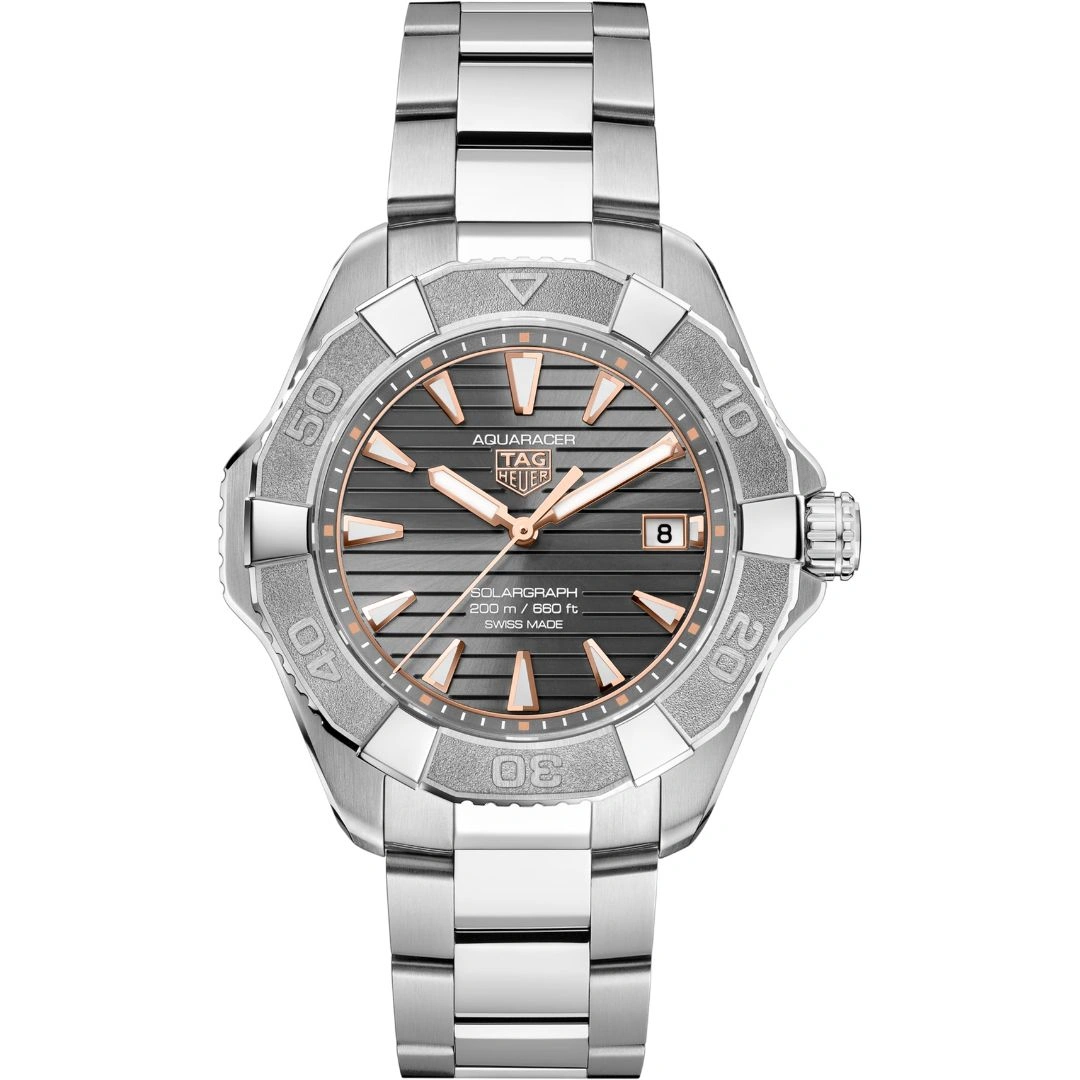 wbp1190-bz0003_1 Tag Heuer Aquaracer Professional 200 Solargraph WBP1190.BZ0003, 40mm, titanium, grey dial