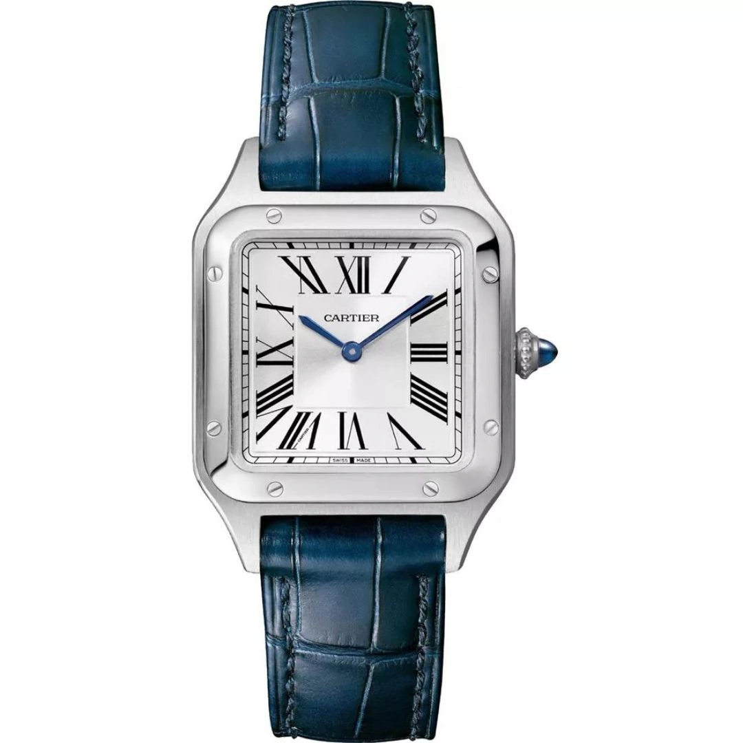 wssa0086_1 Cartier Santos-Dumont Small WSSA0086 Stainless Steel Silver Dial - Image 1
