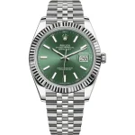 Rolex Datejust 41 126334 Stainless Steel Green Dial Jubilee