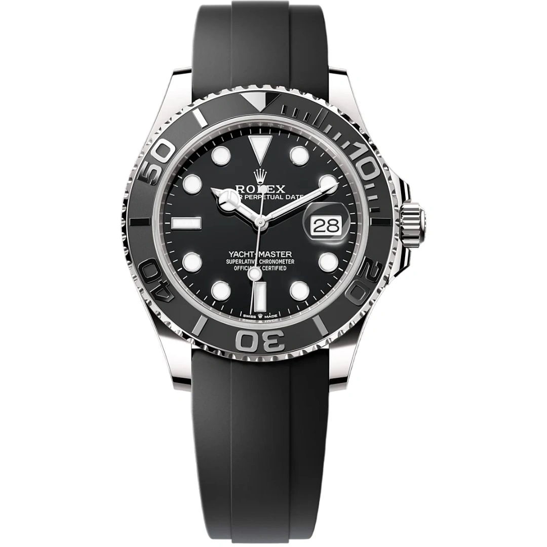 226659-0002_1 Rolex Yacht-Master 42 126655 White Gold Black Dial